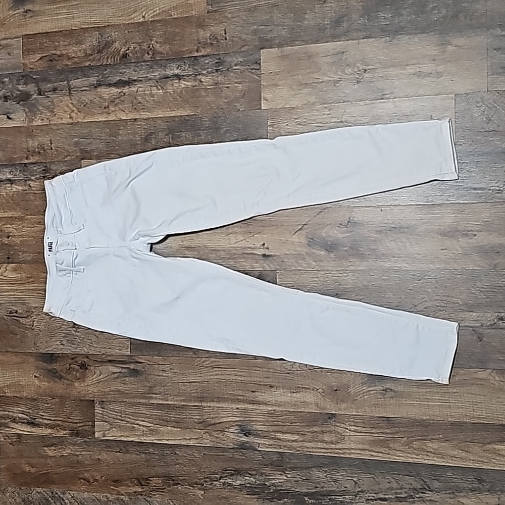 Paige Verdugo Ankle Women’s White Wash Skinny Denim Jeans Pants Pockets Size 25